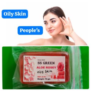 SS GREEN Aloe Rosey Oily Skin Soap - 70gm